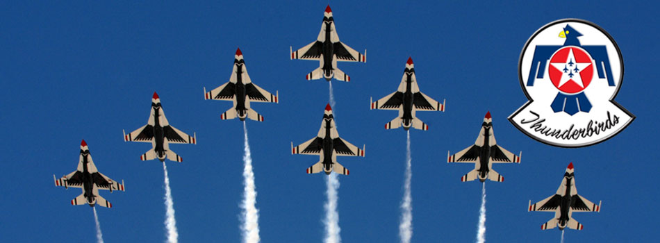 Thunderbirds in formation