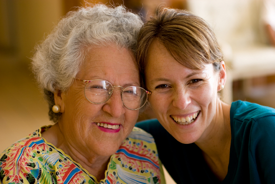 Two beautiful women in the peak of health