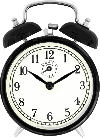 2010-07-20 Black windup alarm clock face SVG