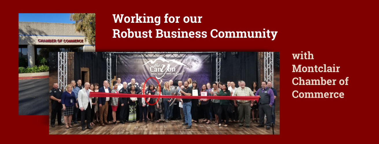 Working for our Robust Business Community - with Montclair Chamber of Commerce