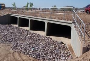 Photo of storm drain designed by TGA