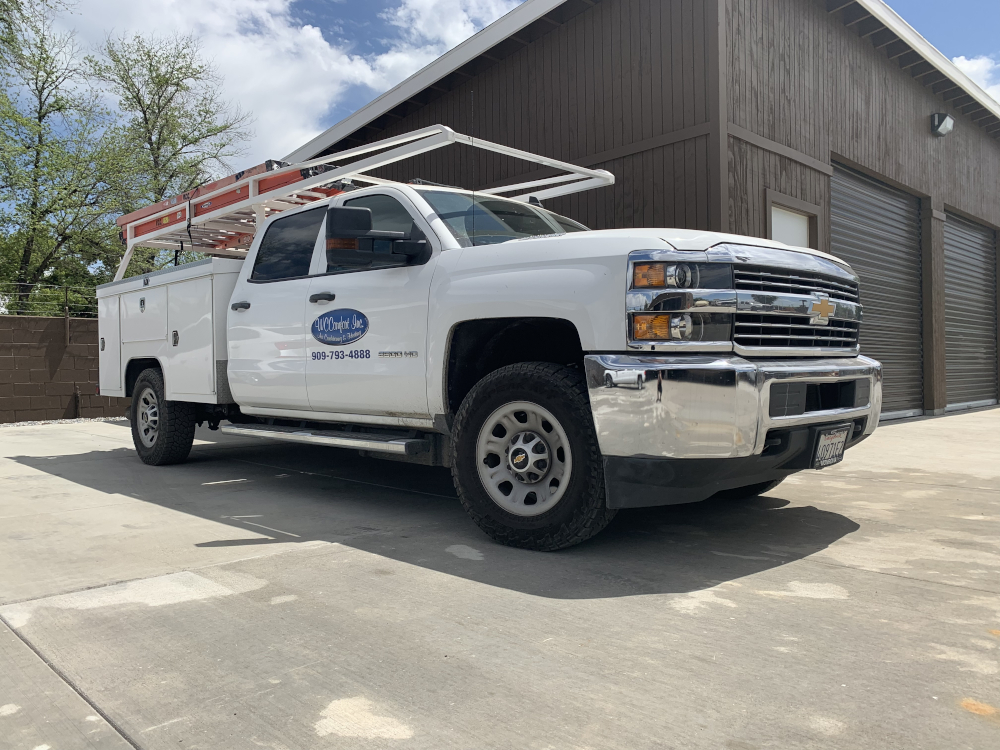 One of our trucks in front of our San Bernardino offices