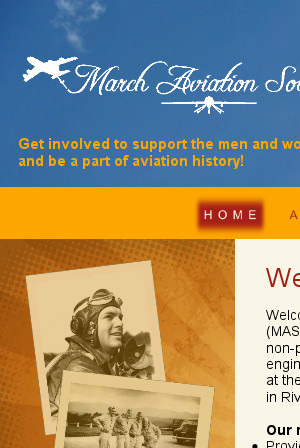 March Aviation Society Website Archive Snapshot